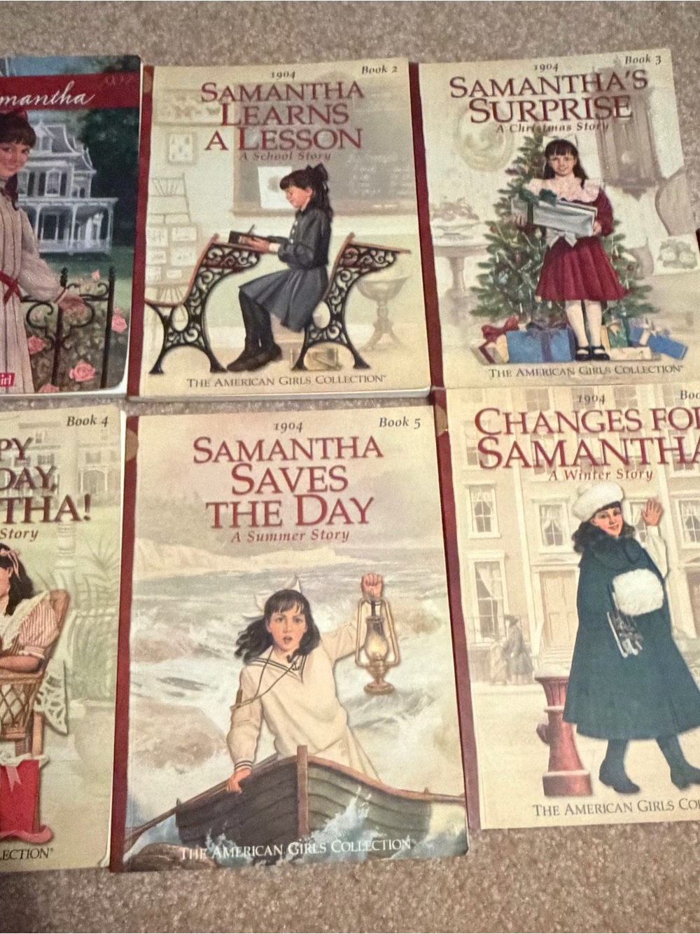 Lot of 7 American Girl Samantha Book 1-6 complete set & bonus book